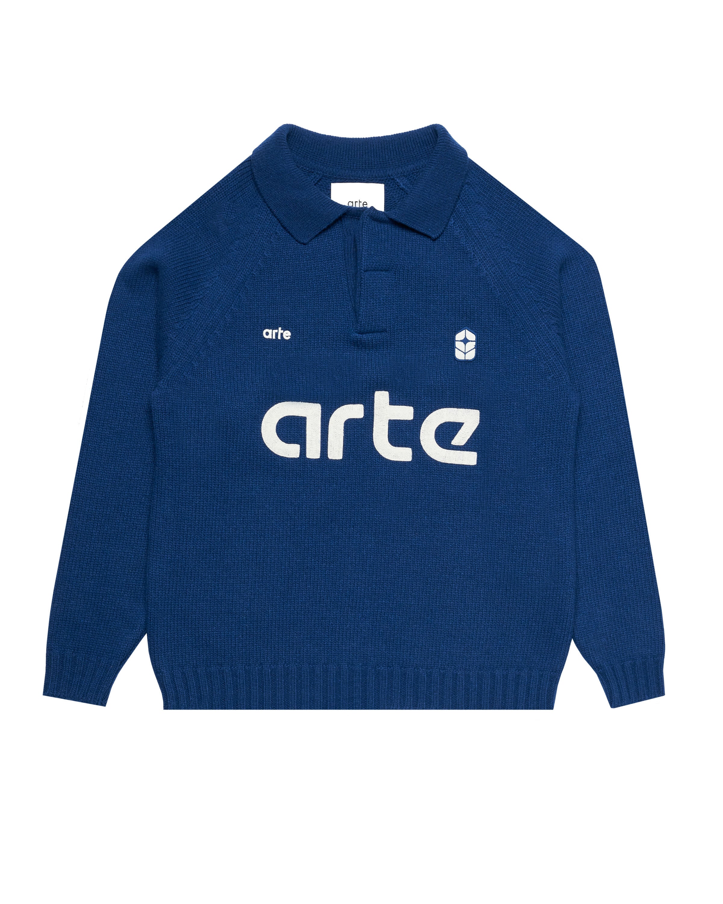 Arte Antwerp Polo Futebol Knit | AW24-154K-NVY | AFEW STORE